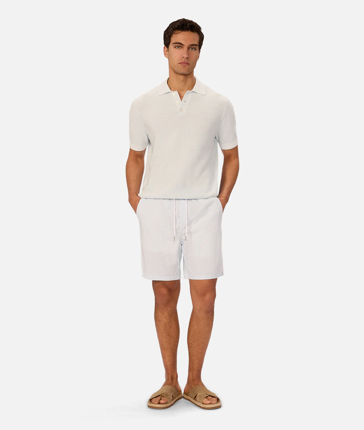 The Sorrento Short - Sky/White - Image 2