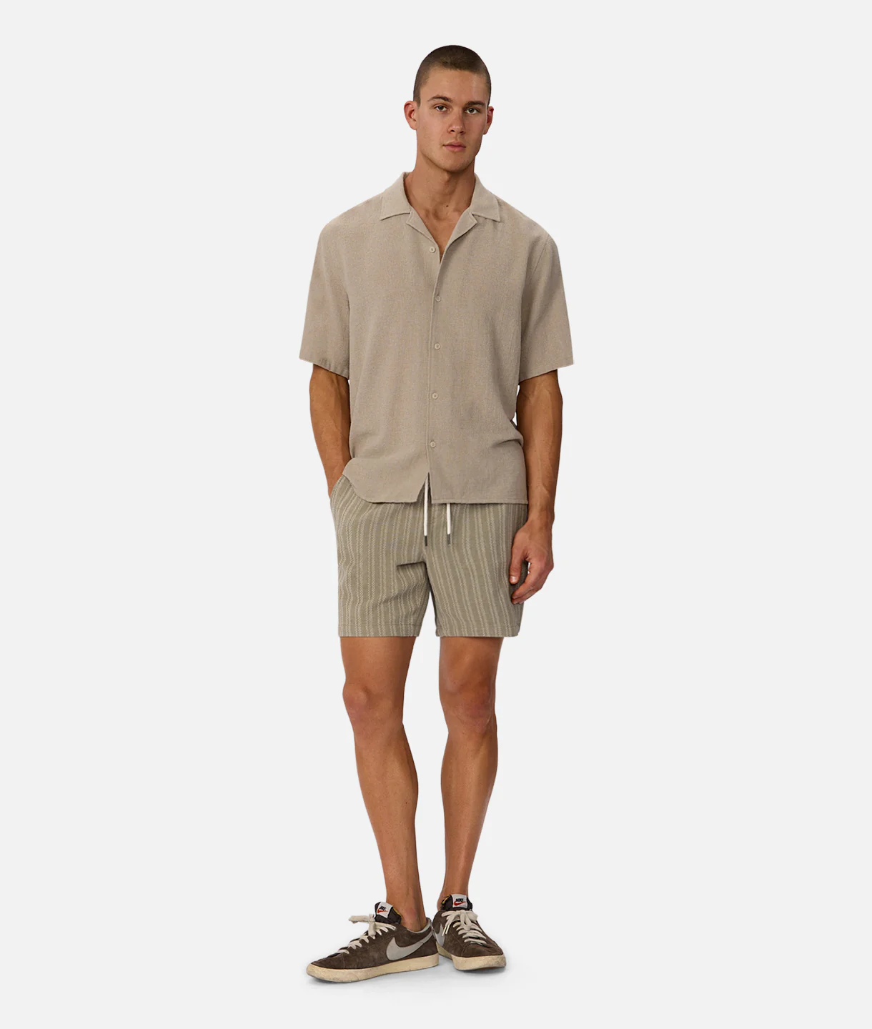 The Ignazio Drawcord Short - Olive Stone - Image 2