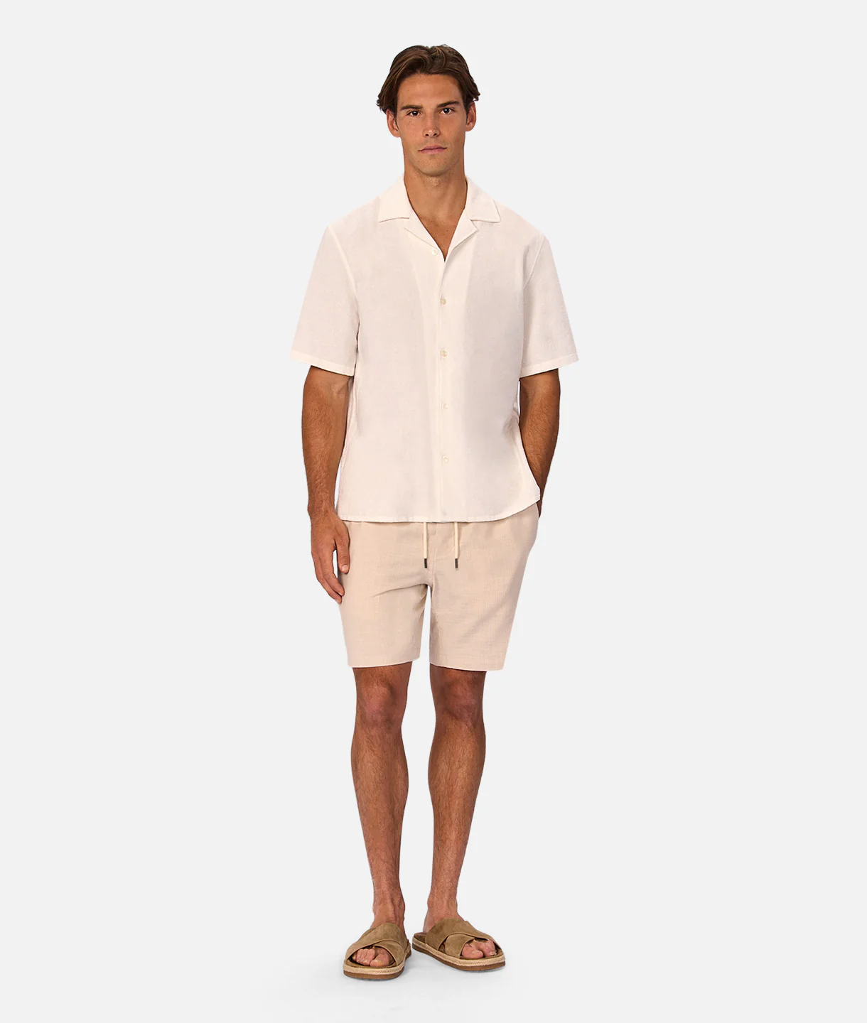 The Antonio Short - Wheat / Off White - Image 2