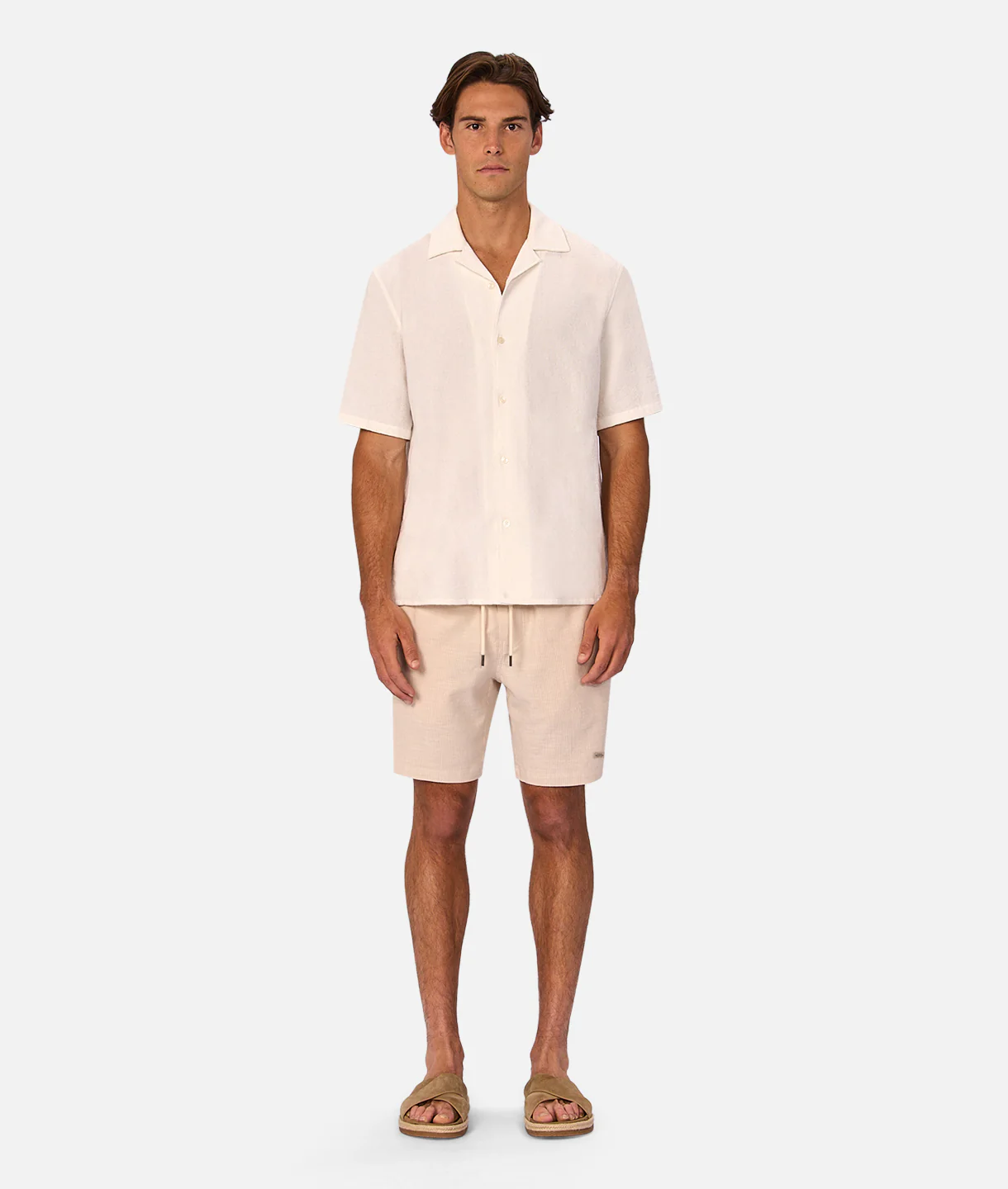 The Antonio Short - Wheat / Off White - Image 5