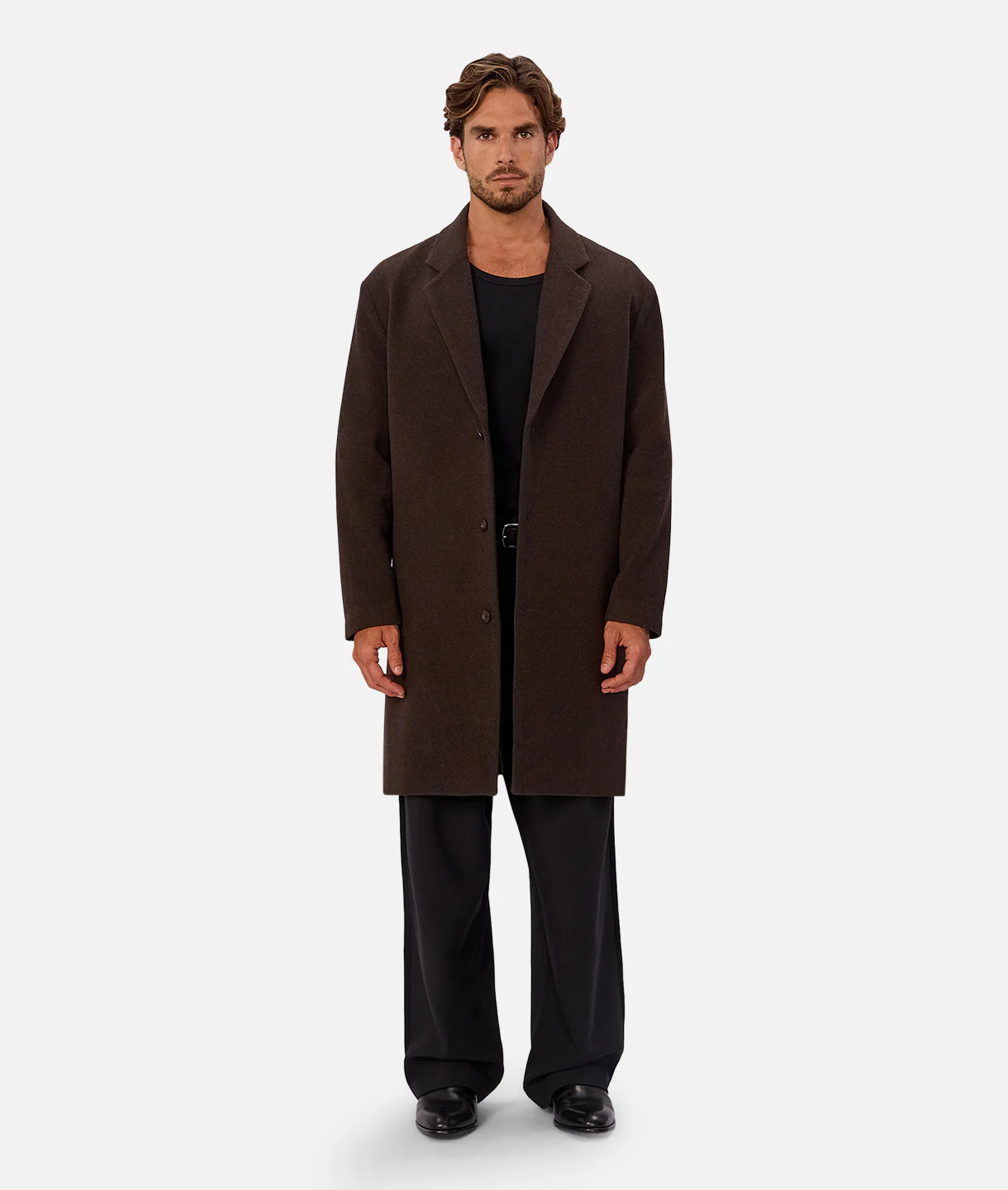 The Wool Blend Jacques Coat - Chocolate - Image 5