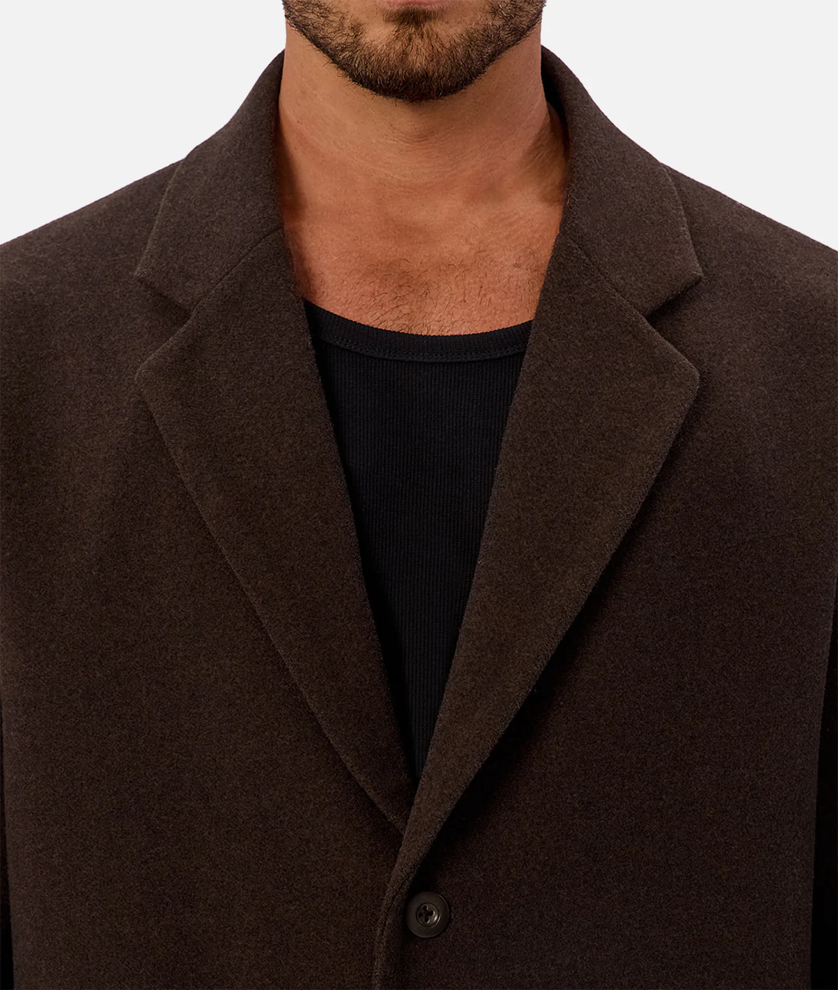 The Wool Blend Jacques Coat - Chocolate - Image 6