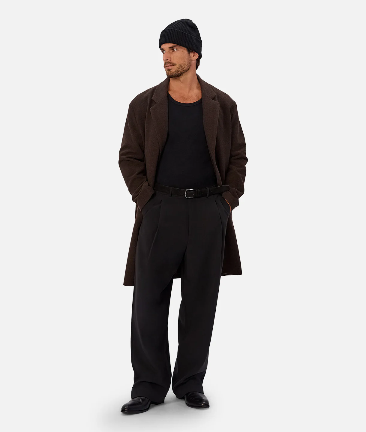 The Wool Blend Jacques Coat - Chocolate - Image 8