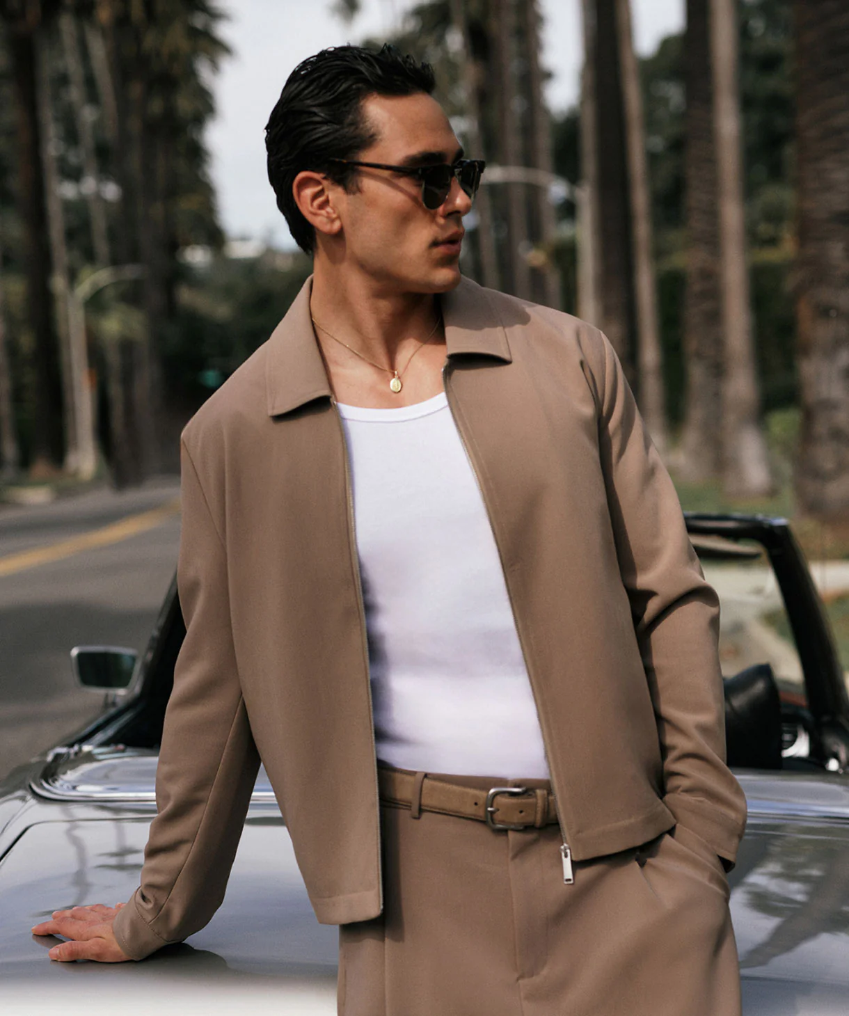 The Lusso Bomber Jacket - Sandrift - Image 2