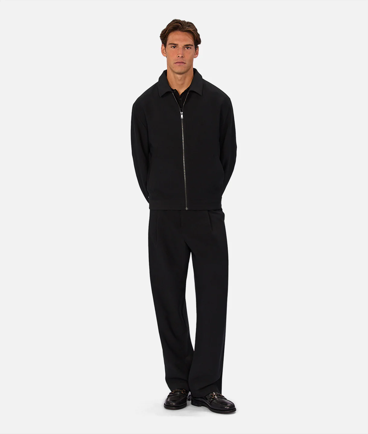 The Light Weight Lusso Bomber Jacket - Black - Image 9