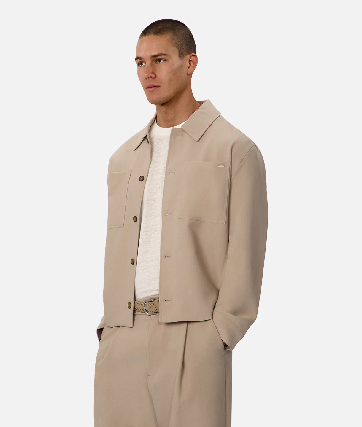The Lightweight Lusso Jacket - Stone - Image 7