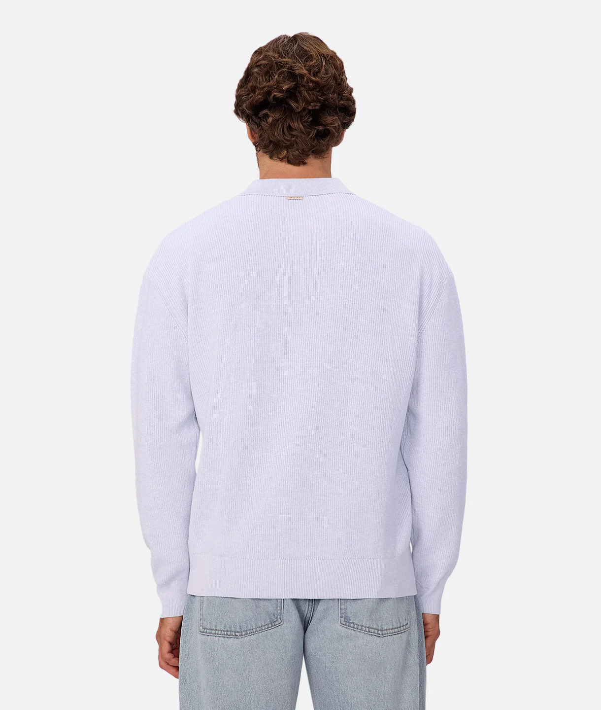 The New England Polo Sweater - Lt Blue Marle - Image 4