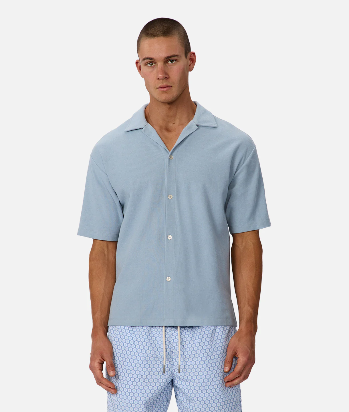 The Mercer Short Sleeve Shirt - Aqua - Image 9