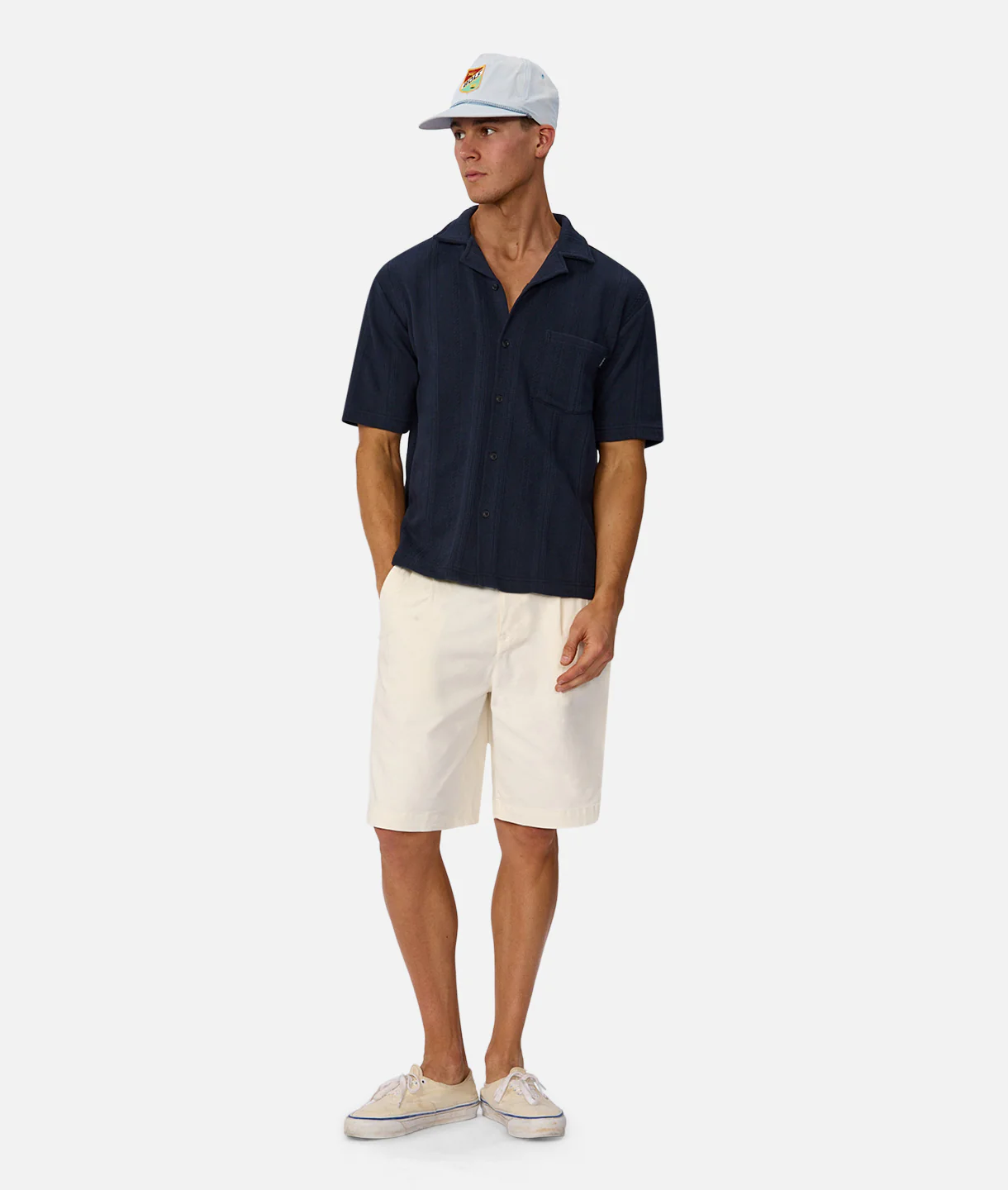The Malaga Short Sleeve Shirt - New Navy - Image 2