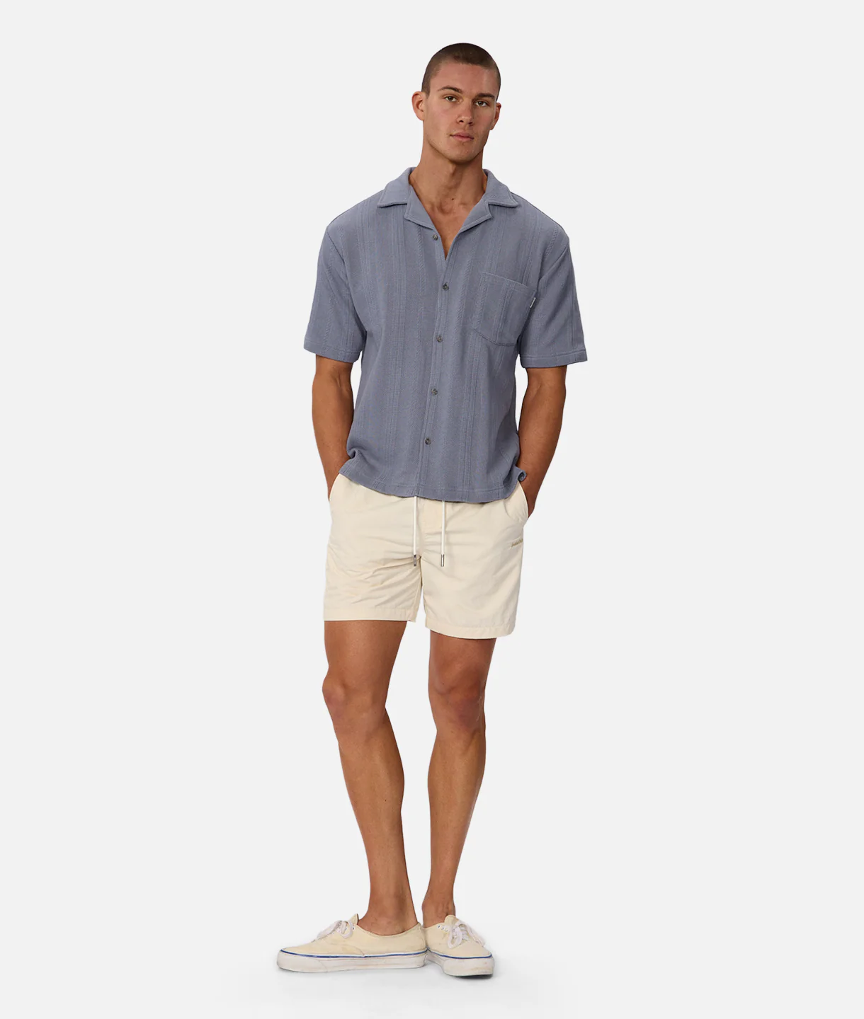 The Malaga Short Sleeve Shirt - New Steel - Image 2