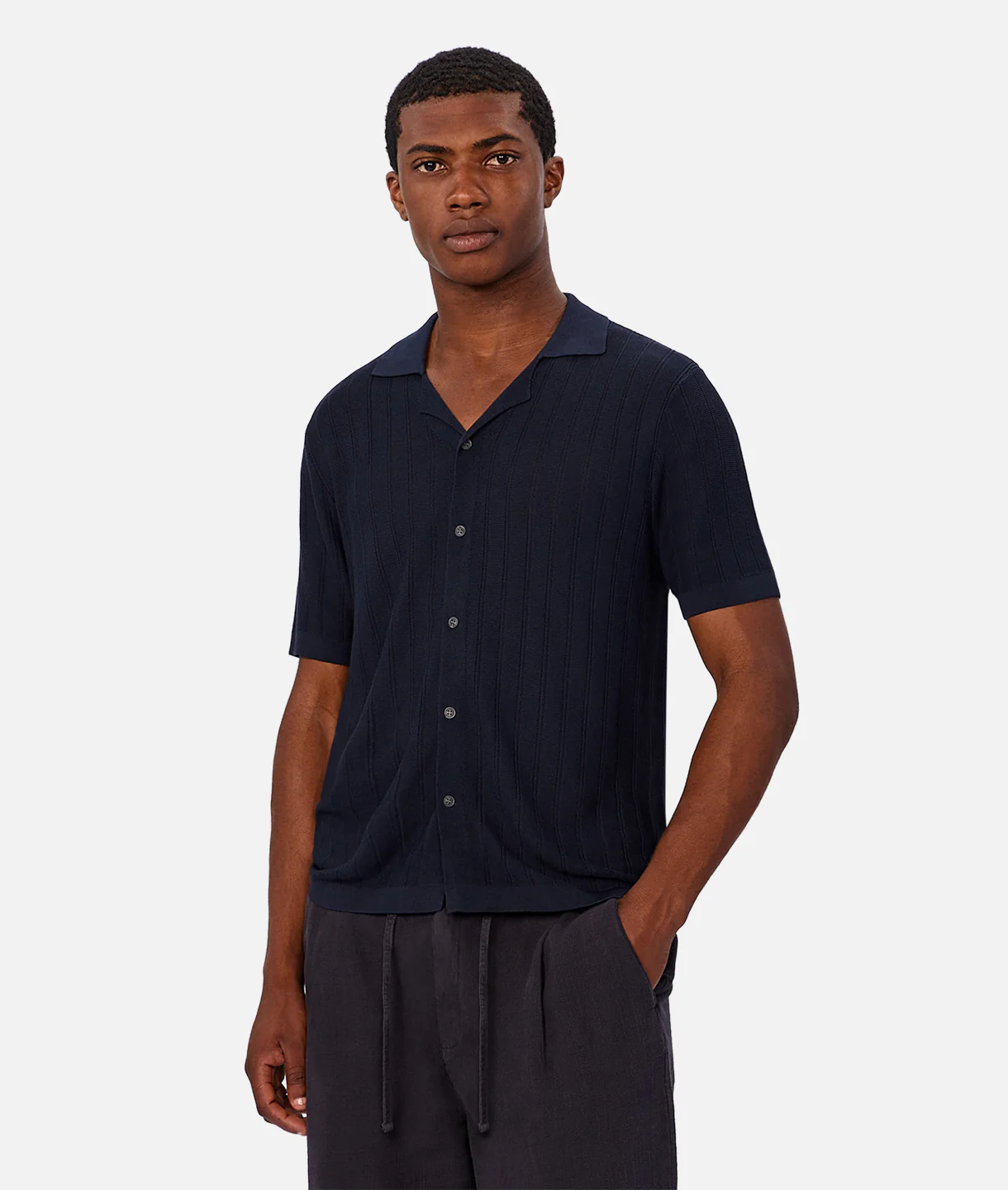 The St Pierre Short Sleeve Shirt - New Navy - Image 10