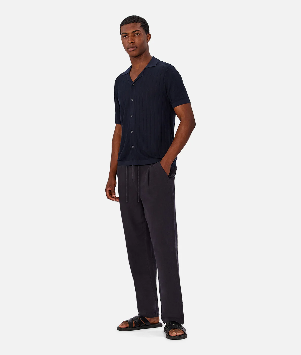 The St Pierre Short Sleeve Shirt - New Navy - Image 3