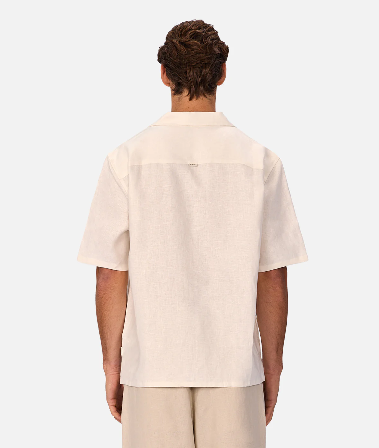 The Lusso Linen Short Sleeve Shirt - Coconut - Image 4