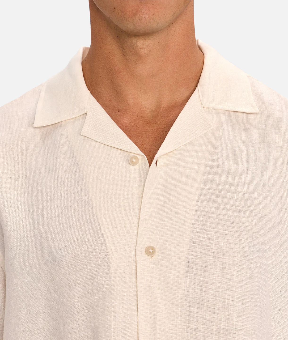 The Lusso Linen Short Sleeve Shirt - Coconut - Image 5