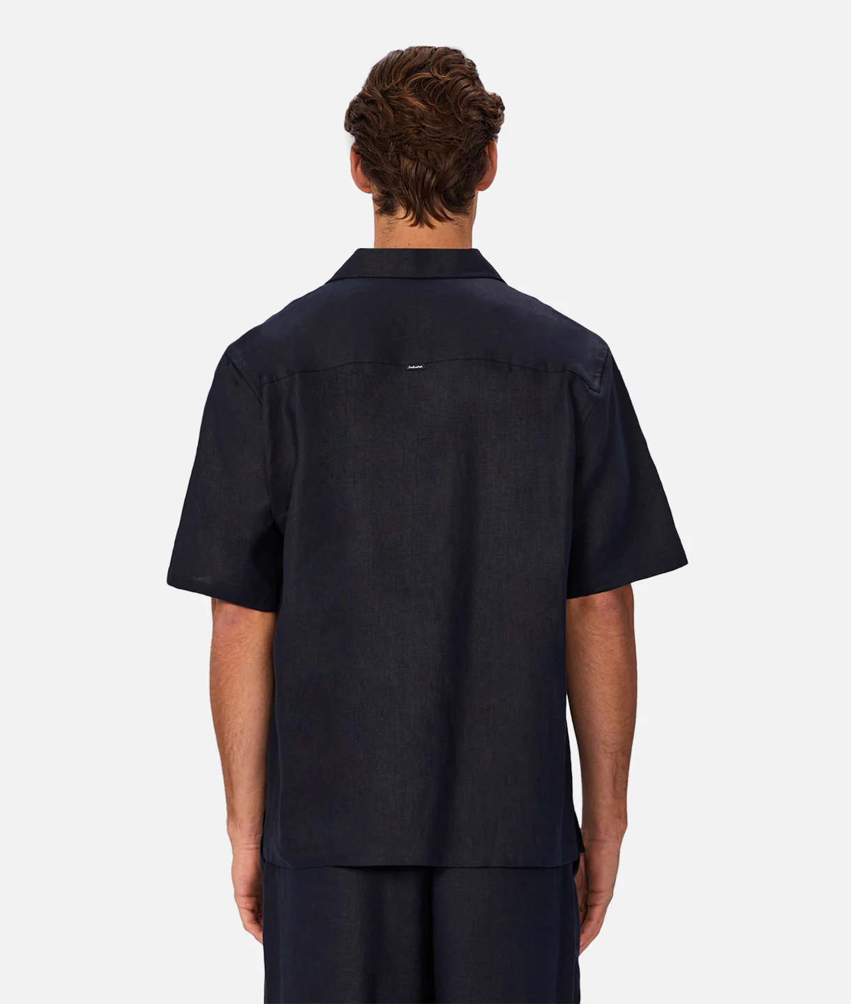 The Lusso Linen Short Sleeve Shirt - Ink - Image 4