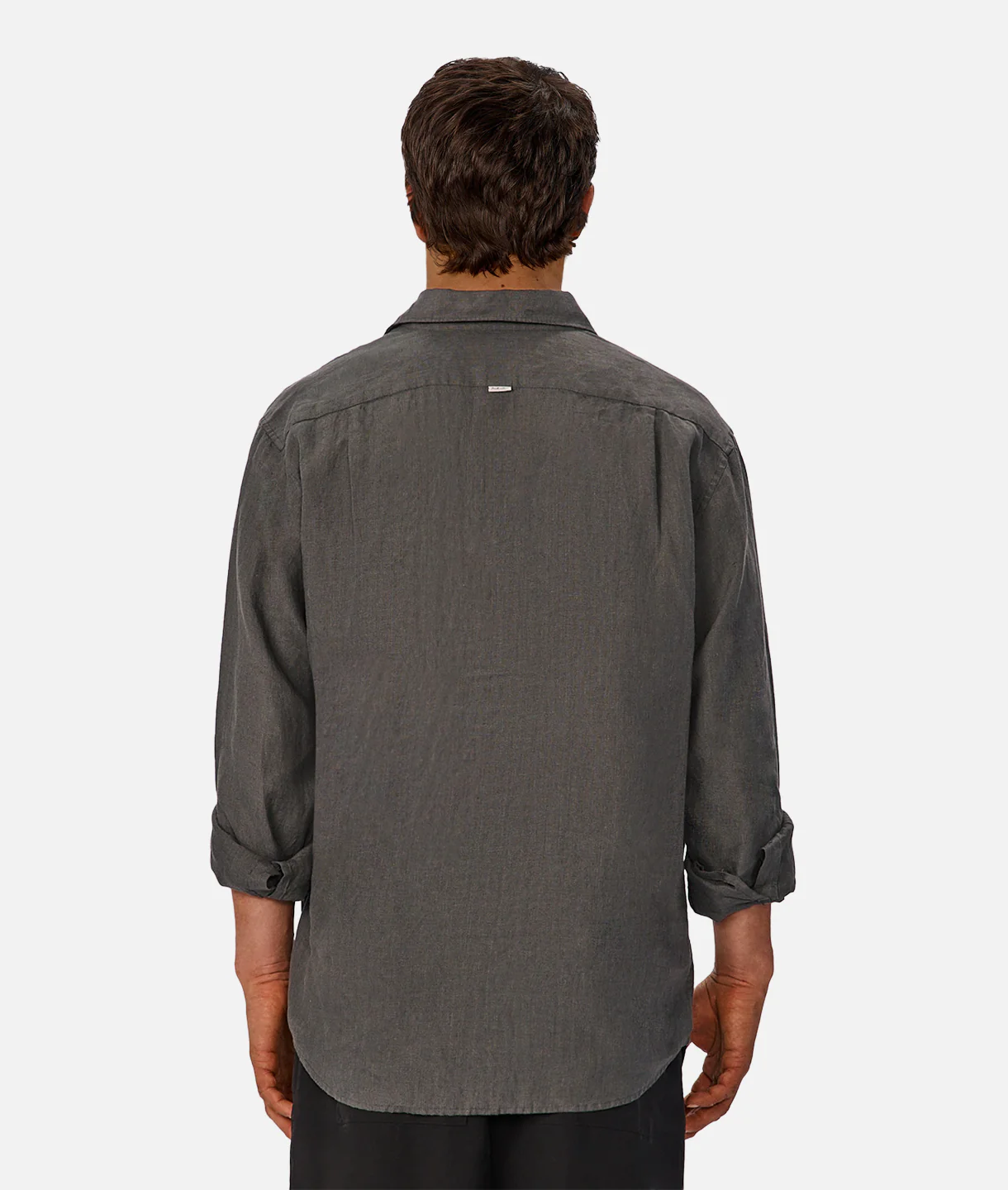 The St Martins Long Sleeve Linen Shirt - Elm - Image 4