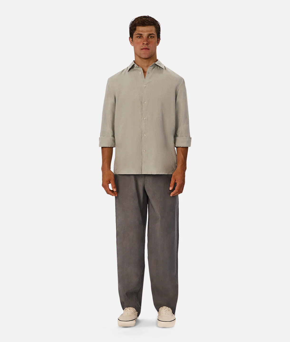 The St Martins Long Sleeve Linen Shirt - Spruce - Image 5
