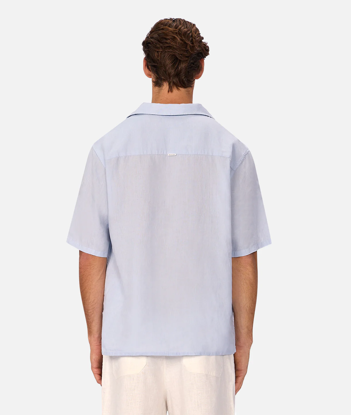 The St Martins Short Sleeve Linen Shirt - Powder Blue - Image 5