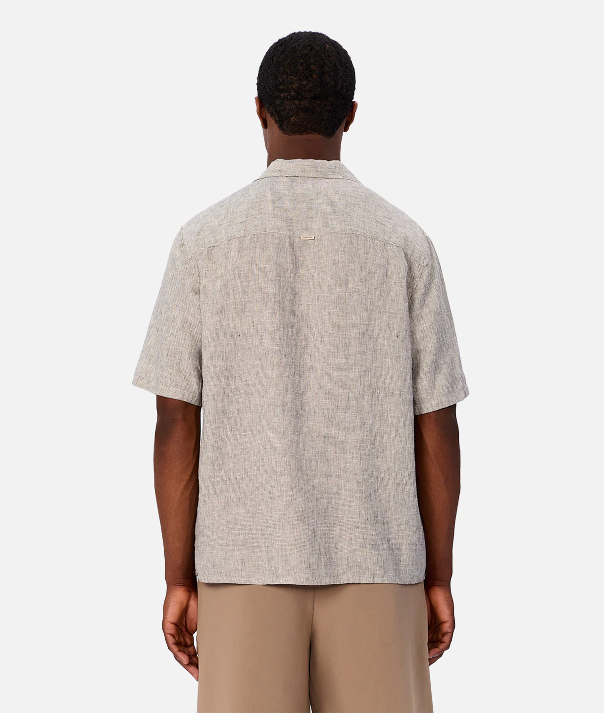 The Melrose Short Sleeve Shirt - Salt & Pepper - Image 4