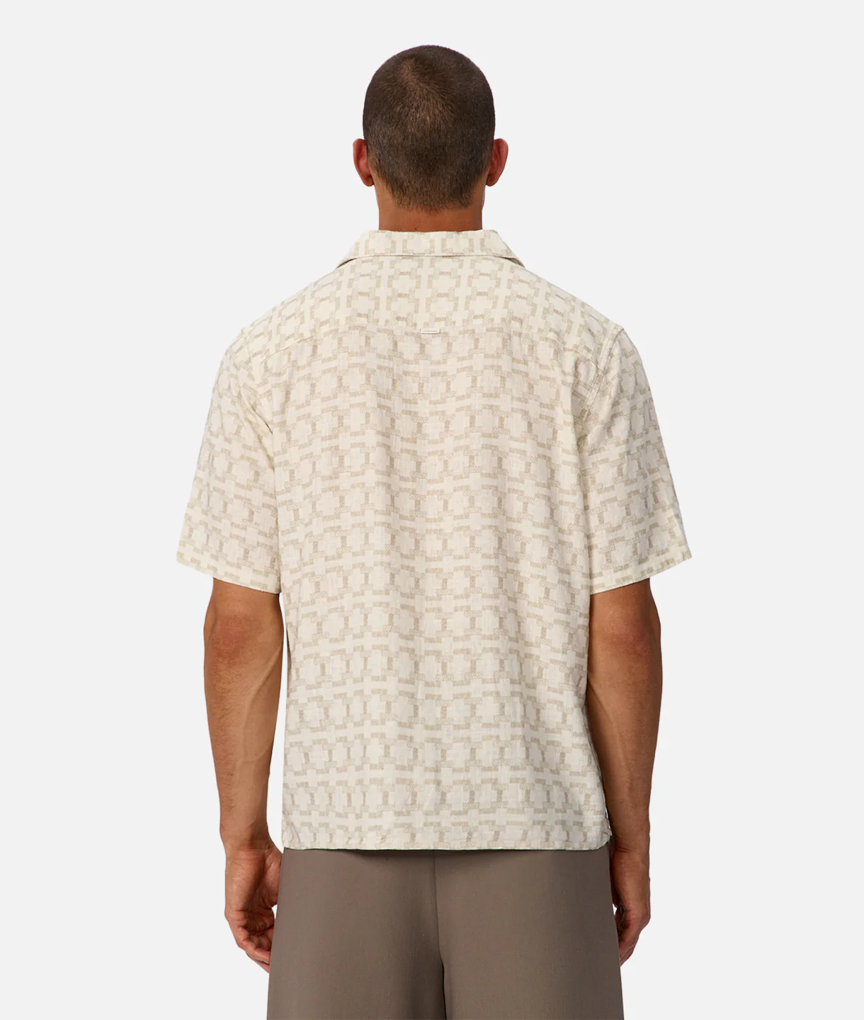 The Santana Short Sleeve Shirt - Cream Olive - Image 4