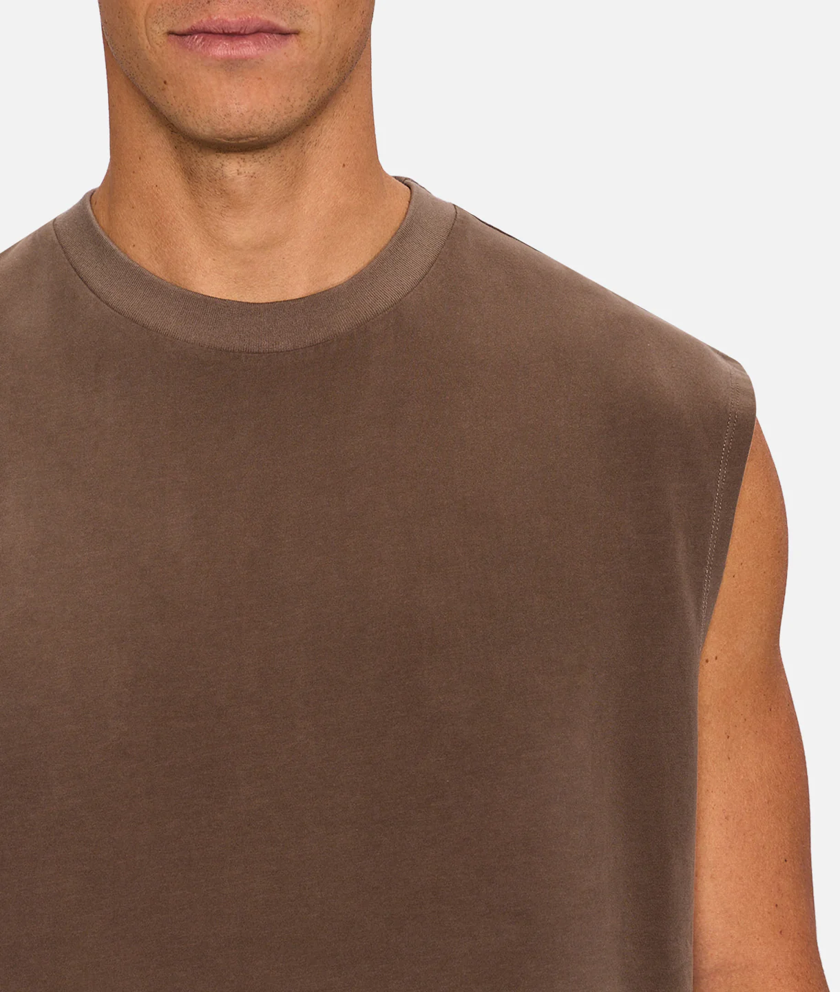 The Kosta Sleeveless T-Shirt - Mocha - Image 6