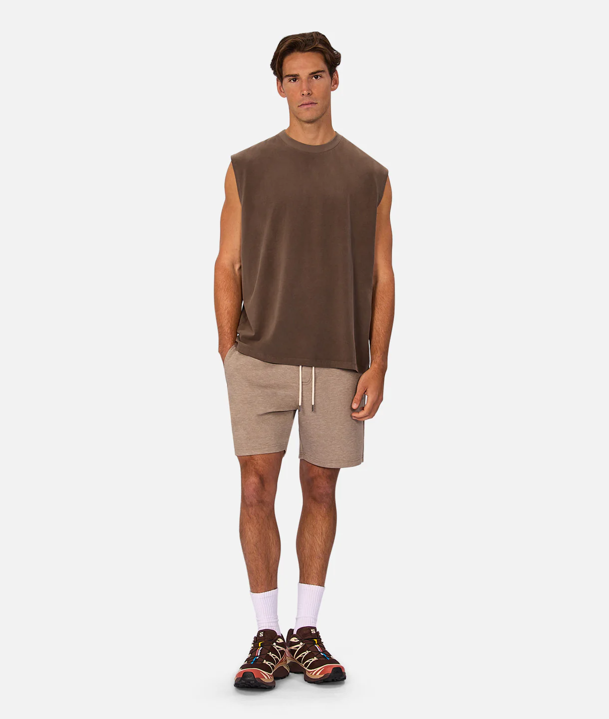 The Kosta Sleeveless T-Shirt - Mocha - Image 8