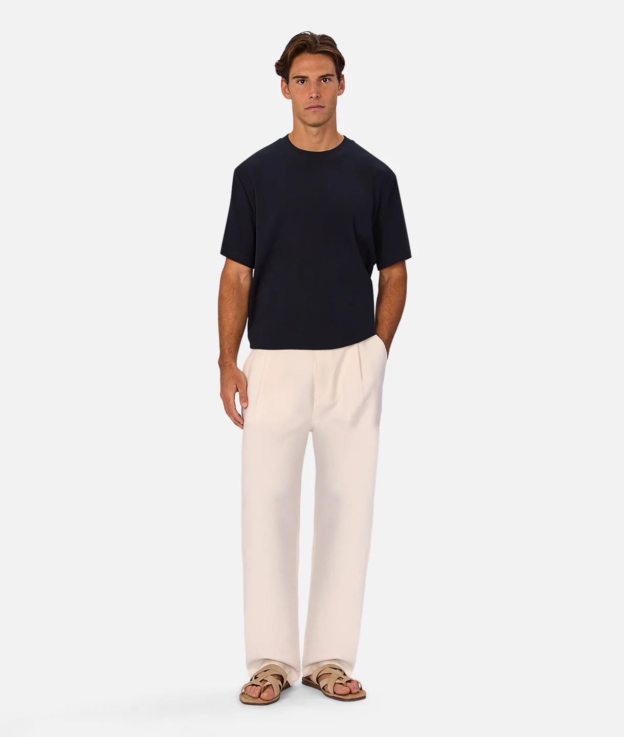 The Lightweight Classic Lusso Pant - Cream - Image 2