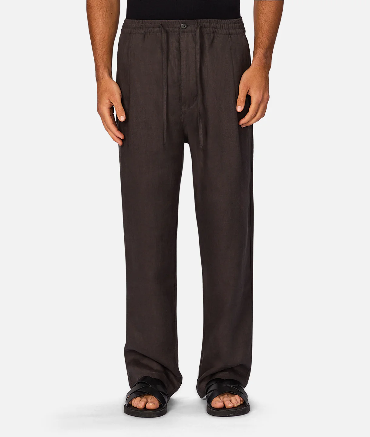 The Catania Linen Pant - Chestnut
