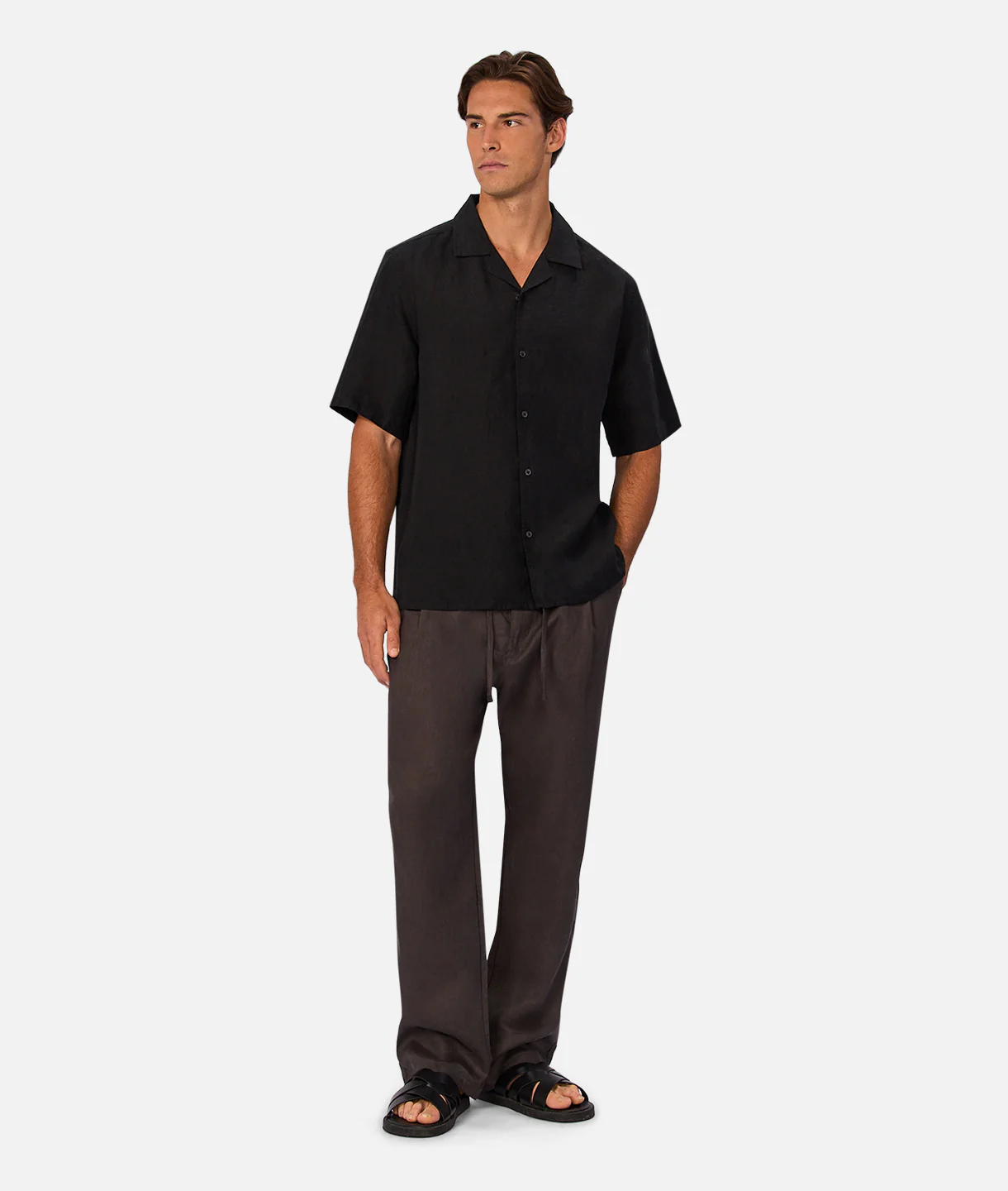 The Catania Linen Pant - Chestnut - Image 2