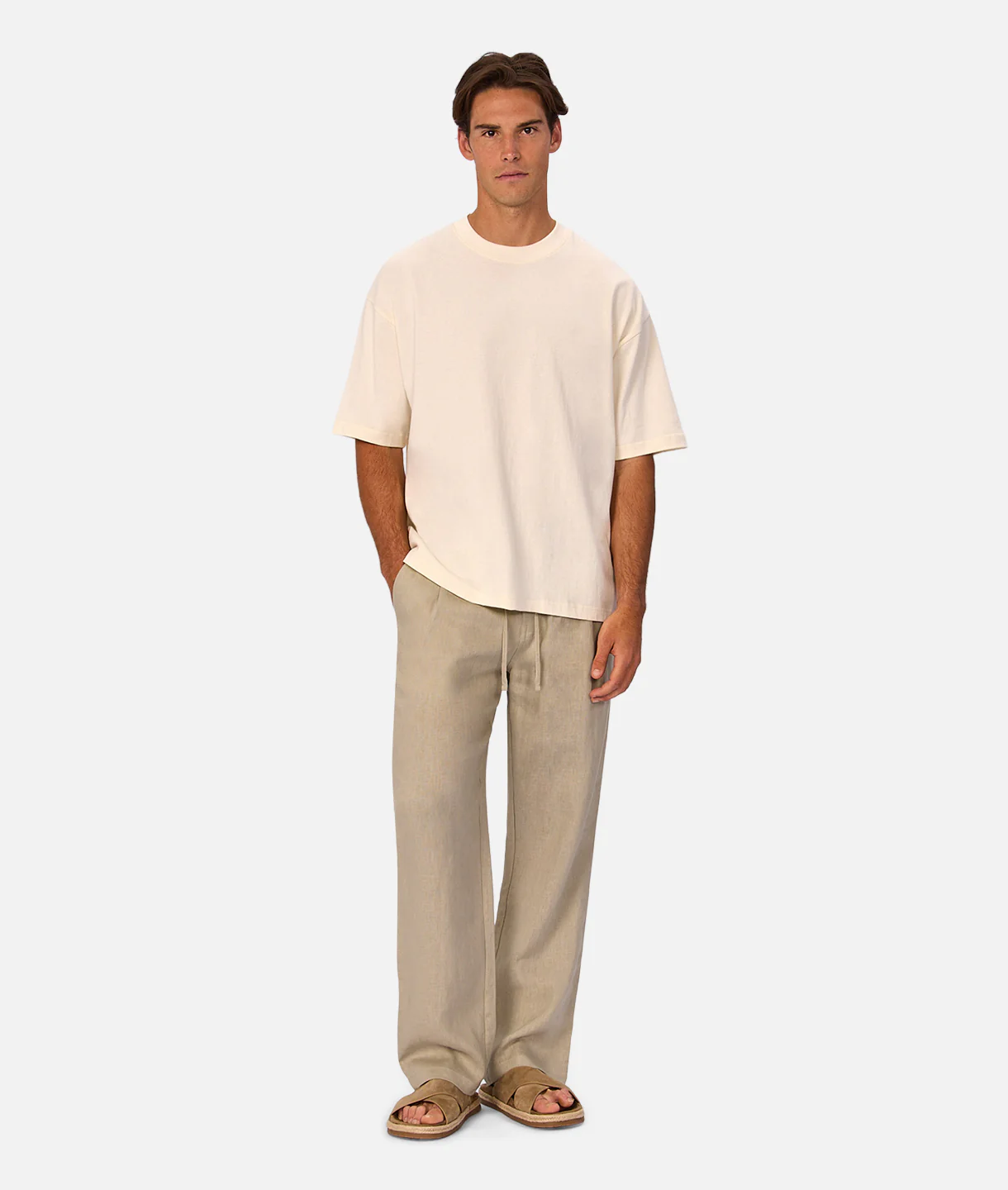 The Catania Linen Pant - Shallot - Image 2