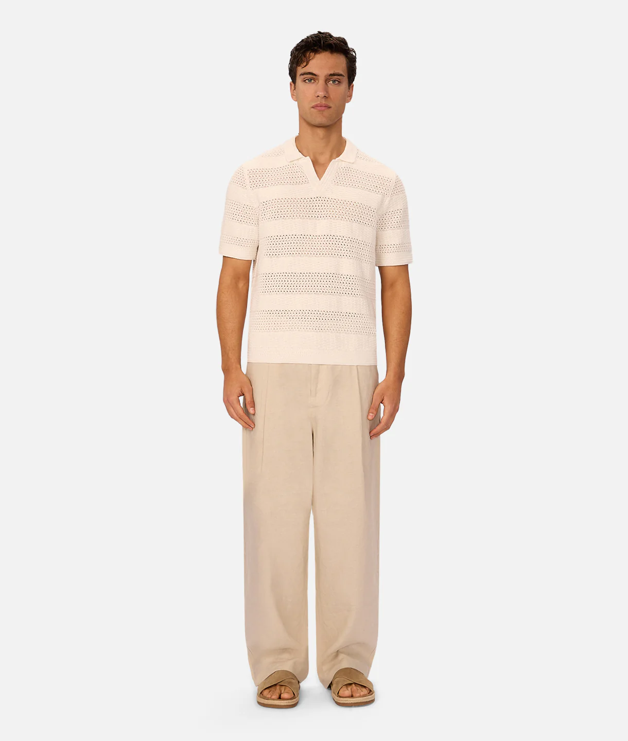 The Menorca Solid Polo -  Creme - Image 5