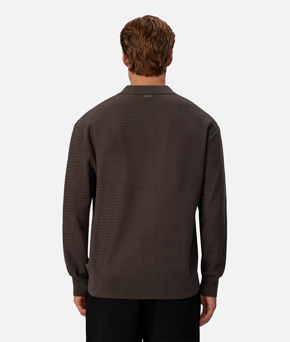 The Rondella Long Sleeve Polo - Dk Forest - Image 4