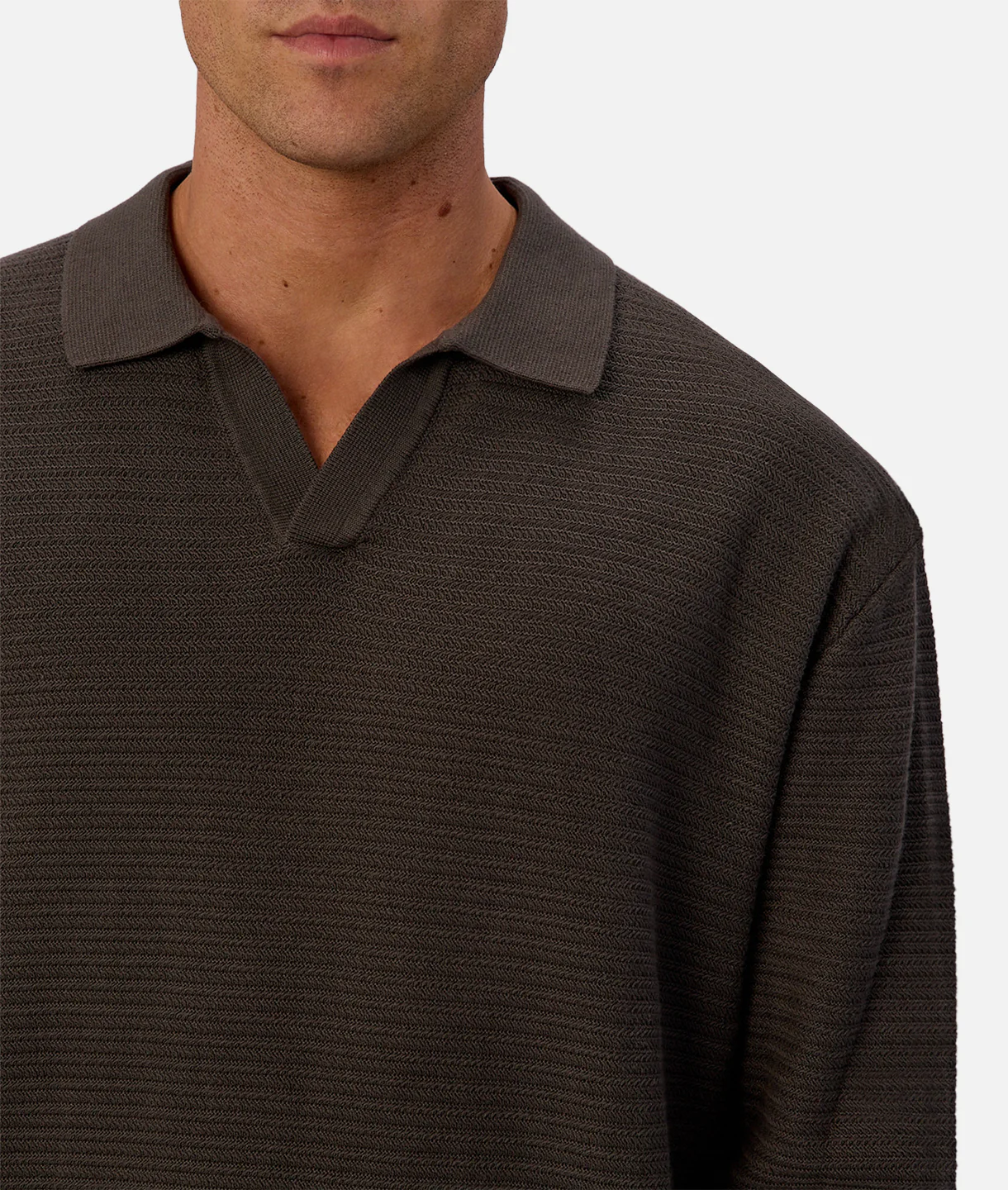 The Rondella Long Sleeve Polo - Dk Forest - Image 6