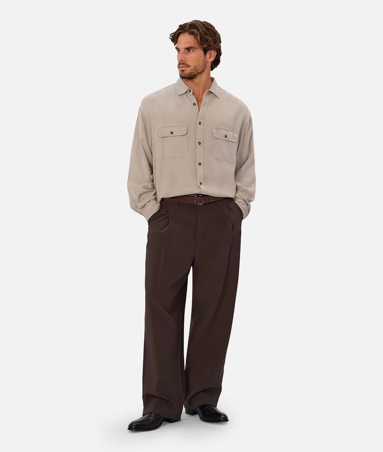 The Stockholm Long Sleeve Shirt - Sage - Image 2