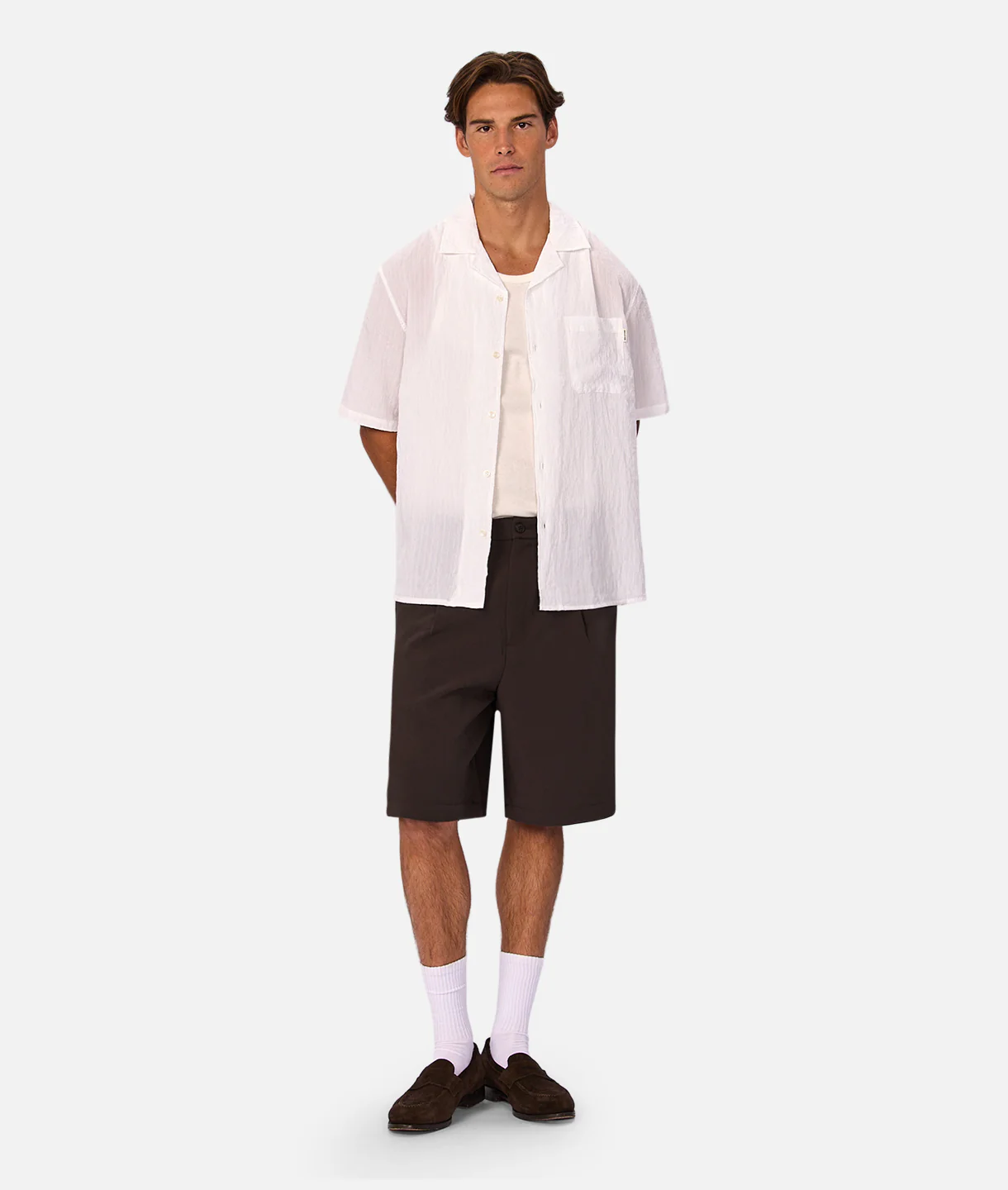 The Gordon Short Sleeve Shirt - Winter White - Image 10
