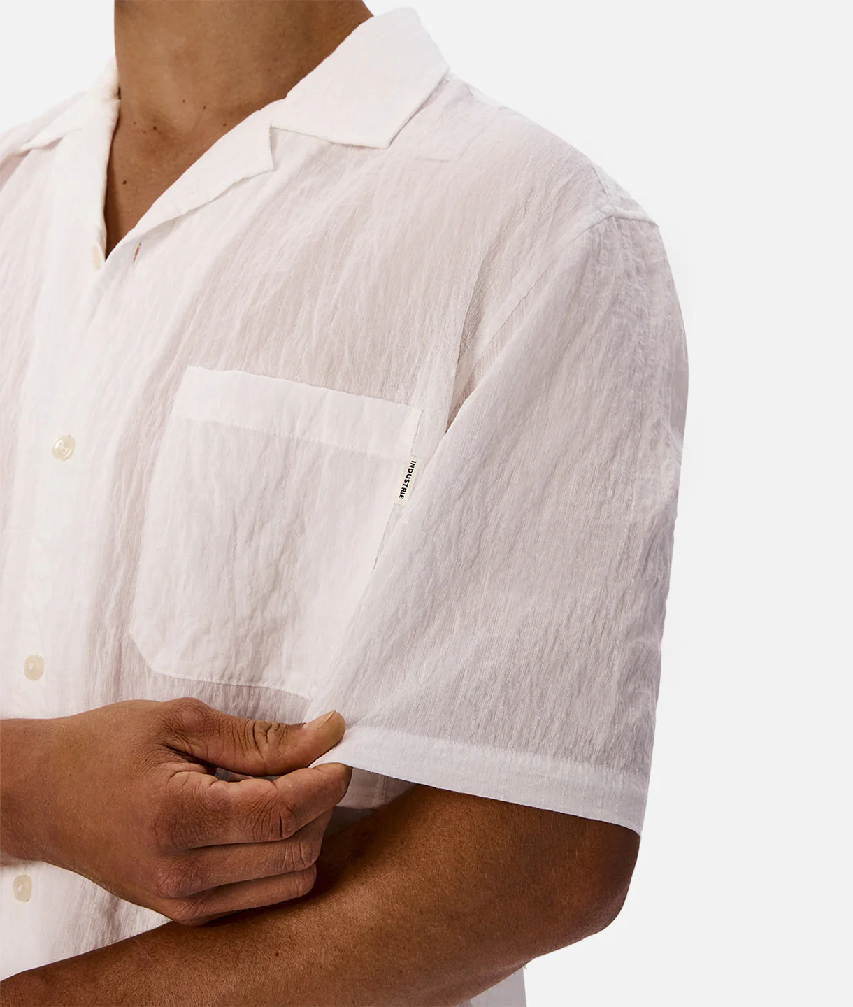 The Gordon Short Sleeve Shirt - Winter White - Image 7
