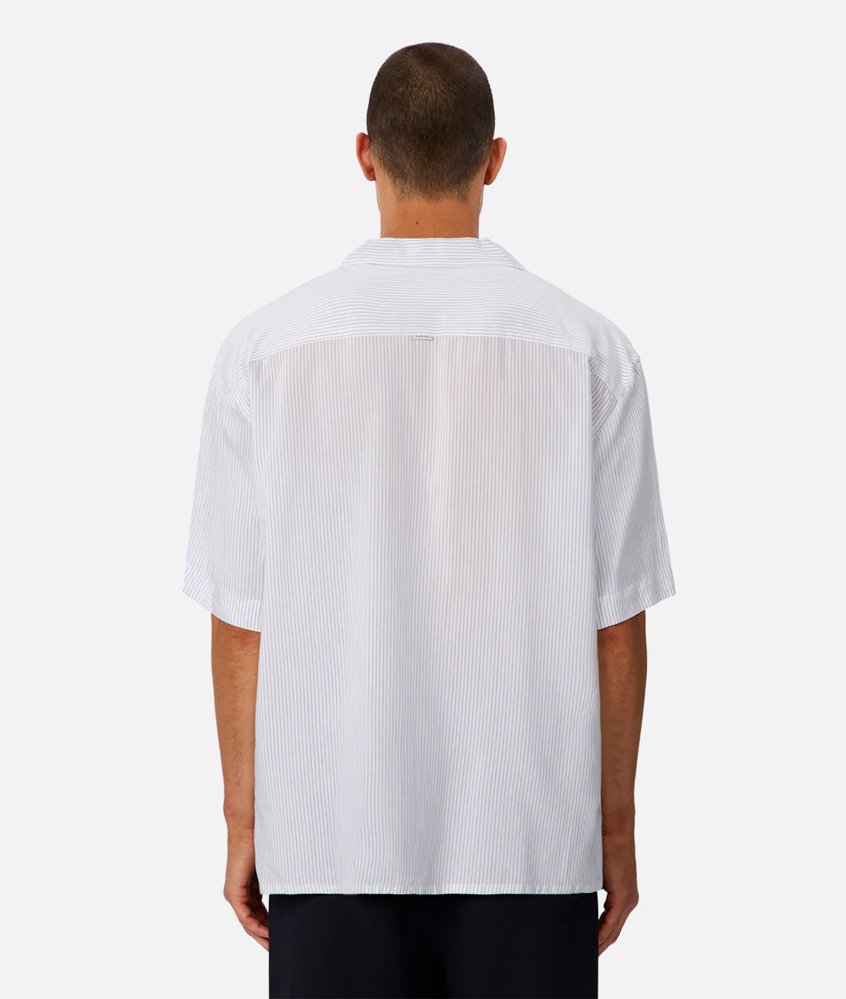The Valentin Short Sleeve Shirt - White Light Blue - Image 4