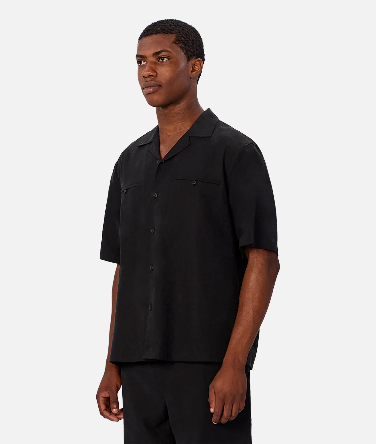 The Miami Short Sleeve Shirt - Black - Image 3