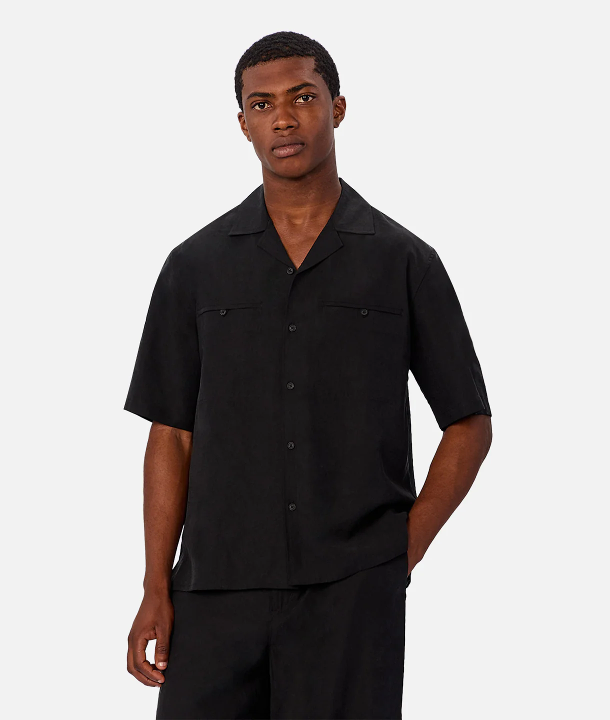 The Miami Short Sleeve Shirt - Black - Image 8