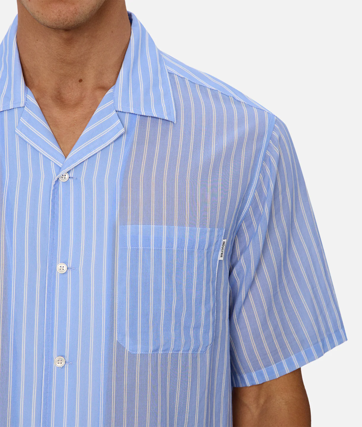 The Huntington Short Sleeve Shirt - Blue / White - Image 6