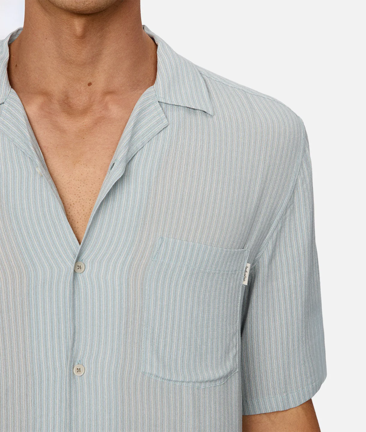 The Hermosa Short Sleeve Shirt - Steel Turquoise - Image 5