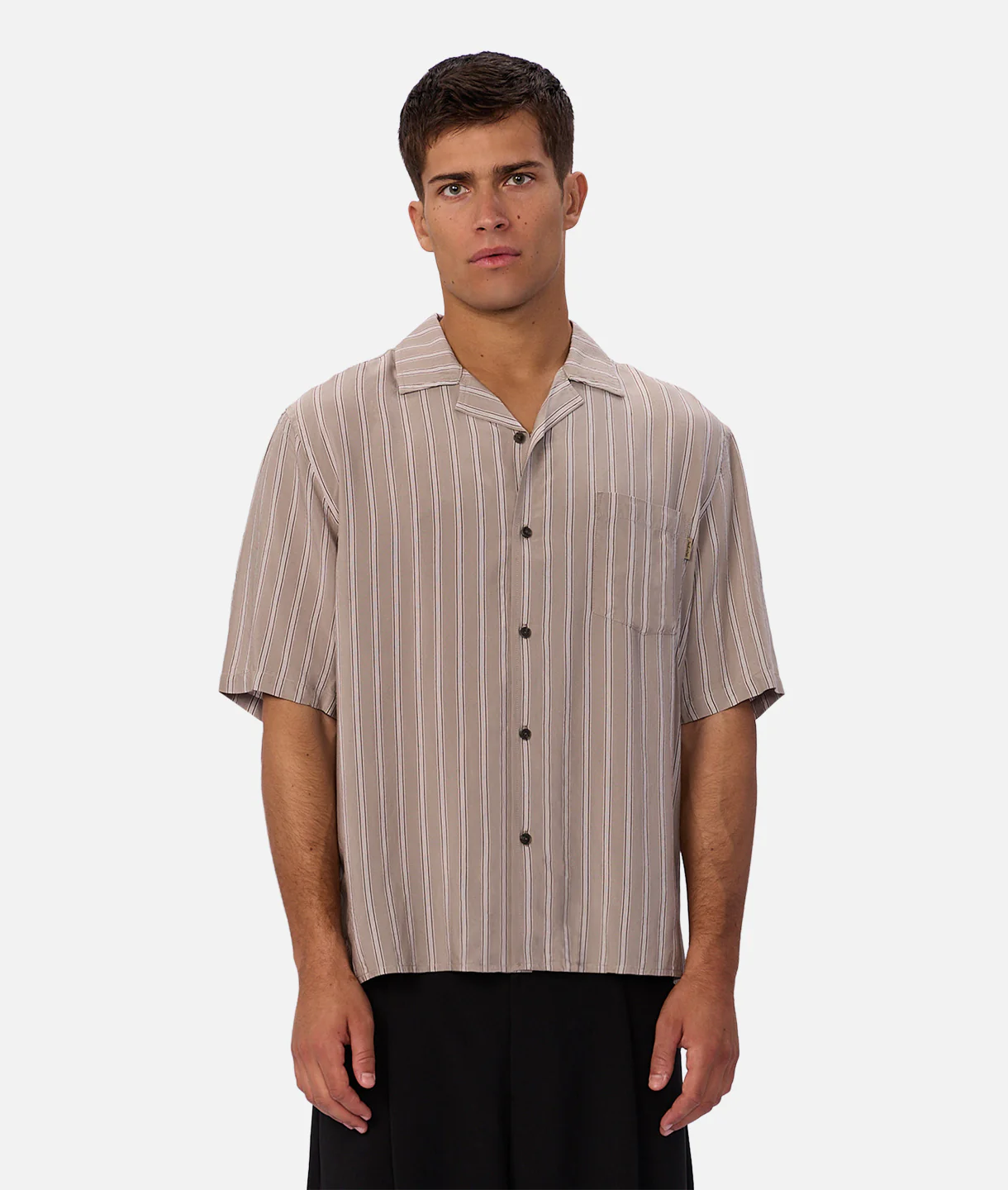 The Clemente Short Sleeve Shirt - Khaki Combo