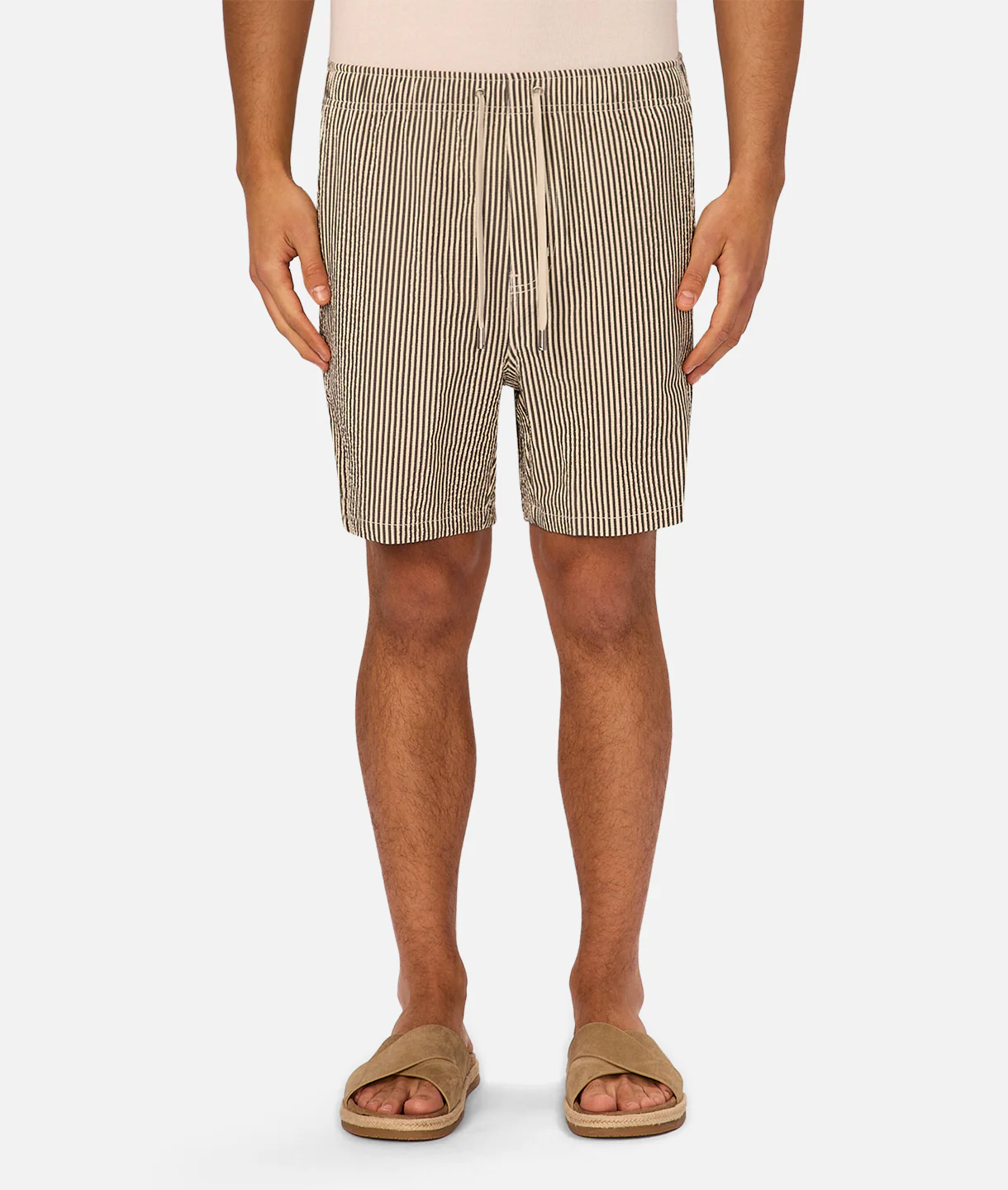 The Coressia Swim Trunk - Dark Sage / Vanilla