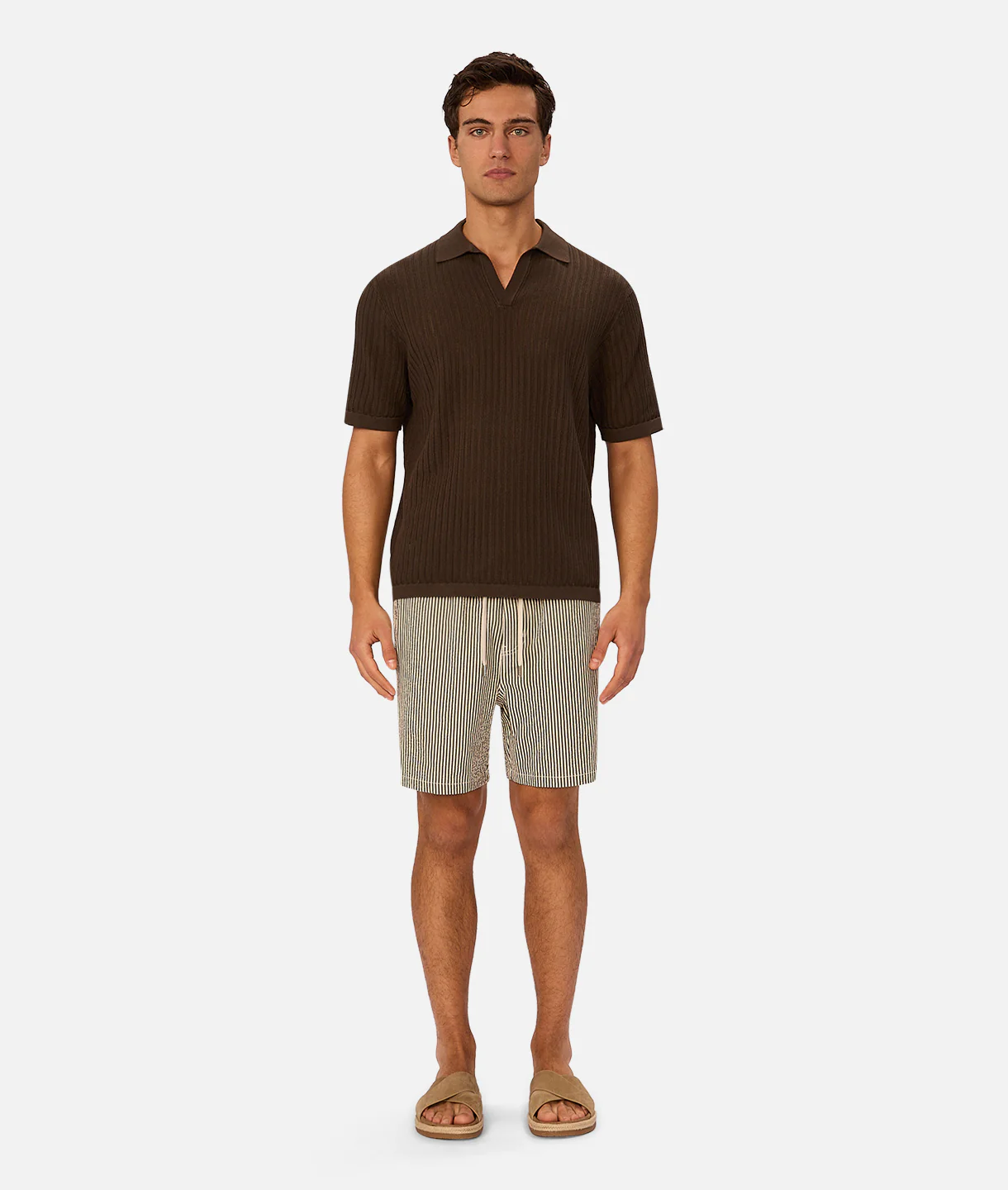 The Coressia Swim Trunk - Dark Sage / Vanilla - Image 5