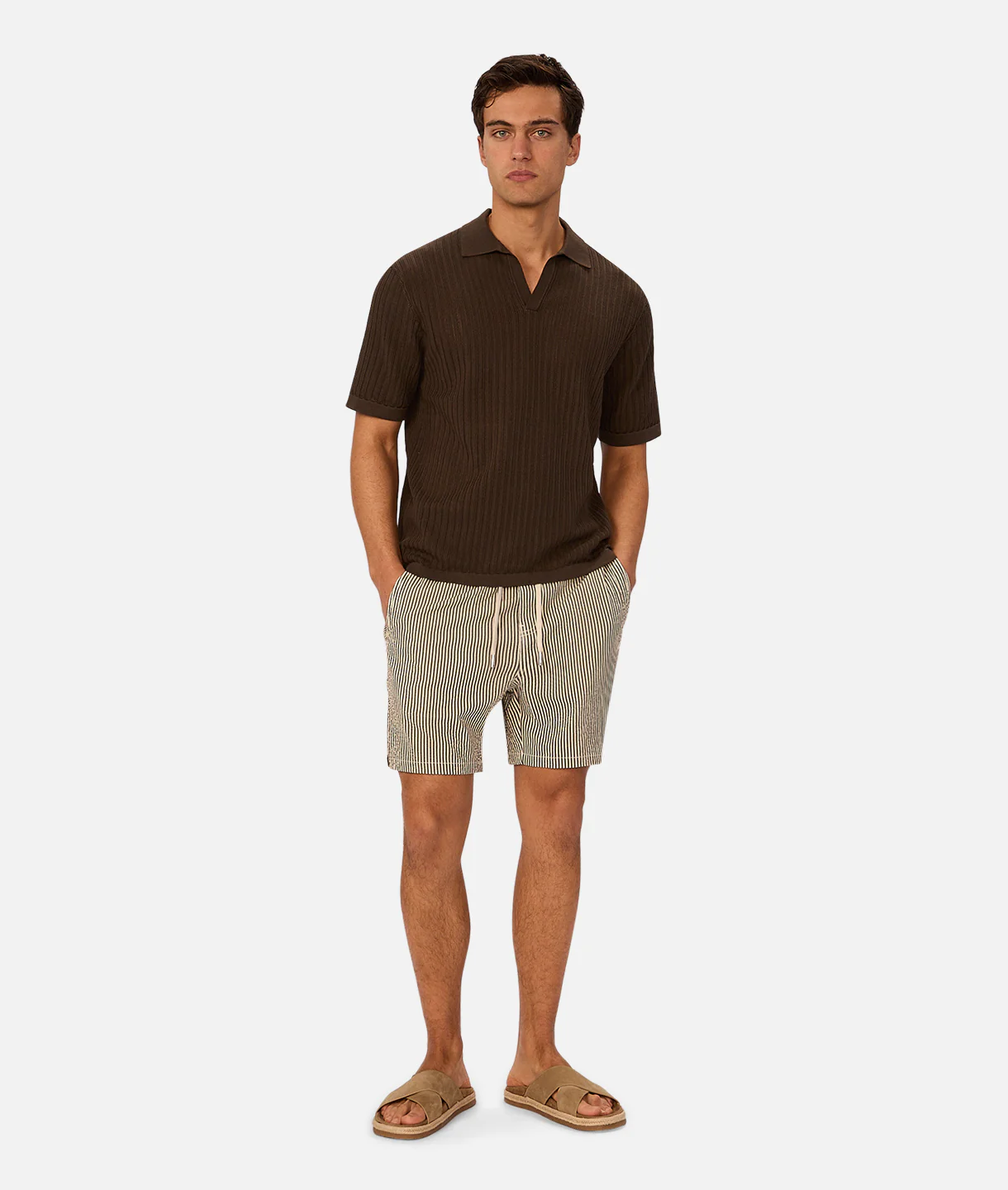 The Coressia Swim Trunk - Dark Sage / Vanilla - Image 8