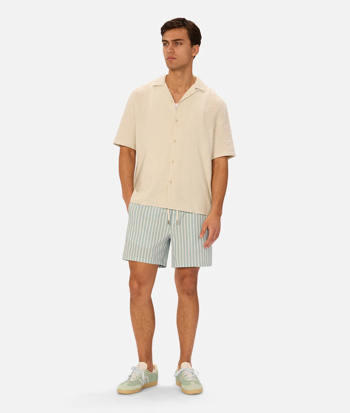 The Berkeley Swim Short - Silver Blue / White - Image 2