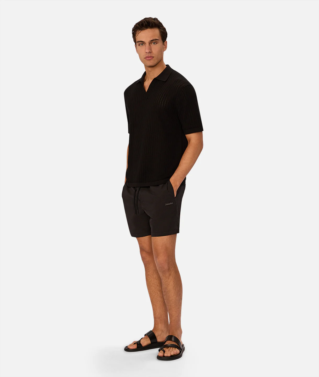 The New Seersucker Swim Short - Black - Image 2