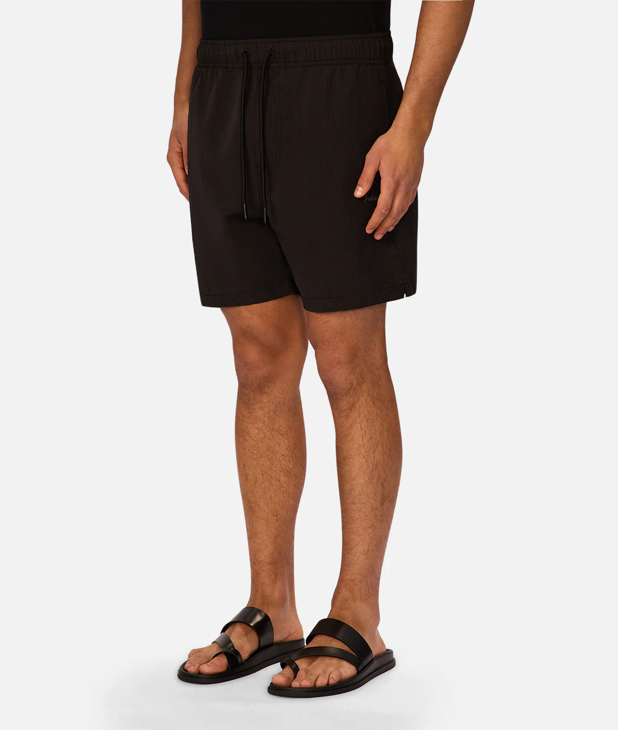 The New Seersucker Swim Short - Black - Image 3