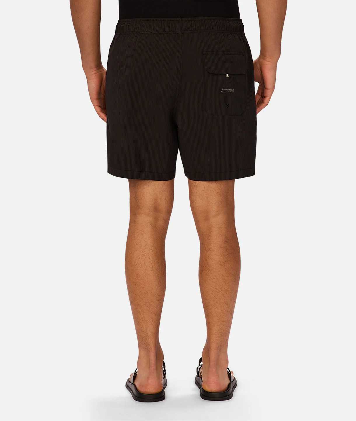 The New Seersucker Swim Short - Black - Image 4