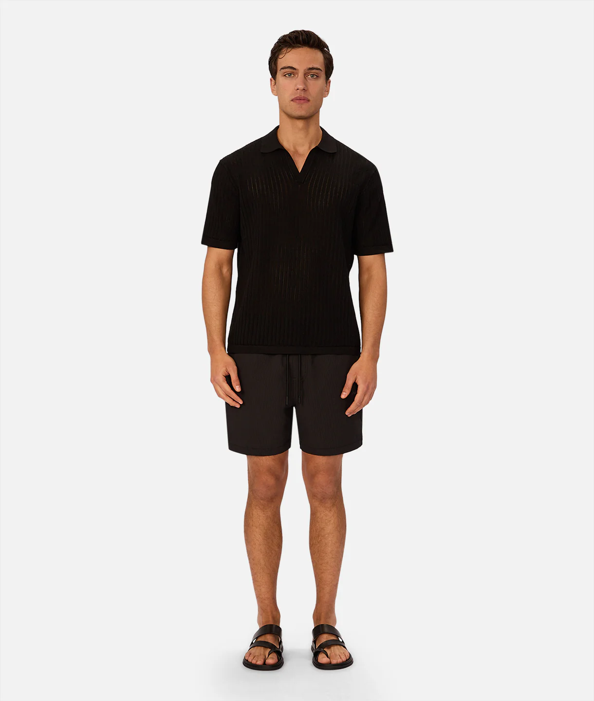 The New Seersucker Swim Short - Black - Image 5